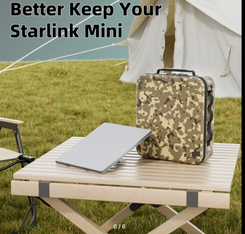 Кейс Starlink, водонепроницаемая дорожная сумка Power Bank для Starlink Mini Dish противоударное хранилище с плечевым ремнем фото 2